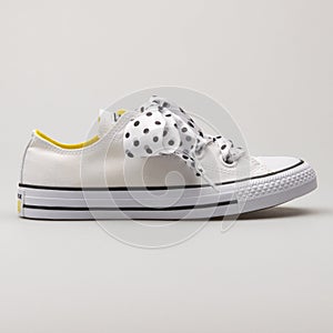 Converse Chuck Taylor All Star Big Eyelets OX white, yellow, and black sneaker