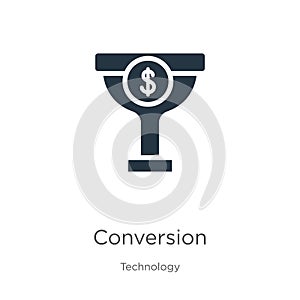 Conversion icon vector. Trendy flat conversion icon from technology collection isolated on white background. Vector illustration