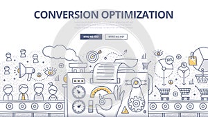 Conversion Optimization Doodle Concept