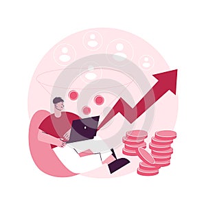 Conversion rate optimization abstract concept vector illustration.