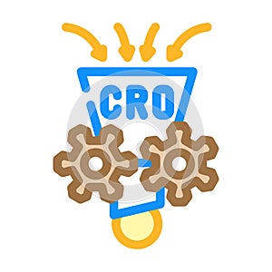conversion rate optimization cro color icon vector illustration