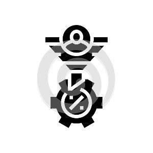 conversion rate optimization cro glyph icon vector illustration