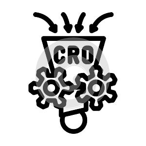 conversion rate optimization cro line icon vector illustration