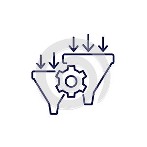 Conversion rate optimization icon, CRO line vector