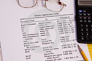 Conversion Table photo