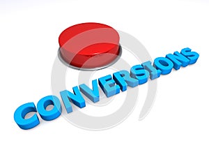 Conversions button on white