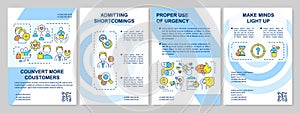 Convert more customers blue brochure template