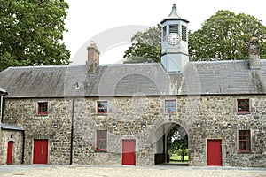 Converted carriage house with clocktower