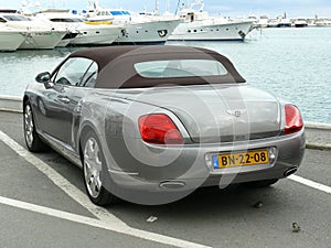 Convertible Bentley parked in Puerto Banus, Spain