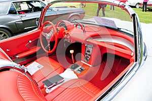 Convertible car interior