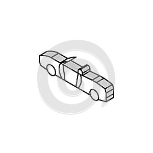 convertible car isometric icon vector illustration