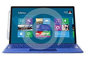 Convertible laptop computer with operating system