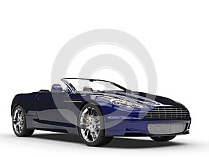 Convertible sports car - Black/Blue Pearlescent Paint