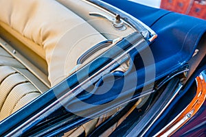 Convertible top of an old luxury automobile