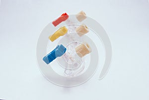 Converting devices part of the System for intravenous infusions