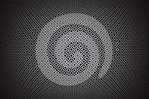 Convex geometric pattern. 3D illusion. Checked texture