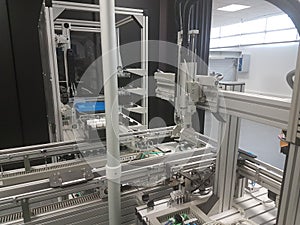 Conveyor belt in a electromechanical lab photo