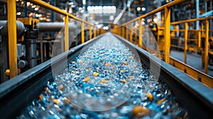 Closed loop manufacturing system processing recycled materials in an industrial facility