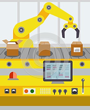 Conveyor line packing of production flat style