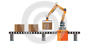Conveyor line and Robotic arms