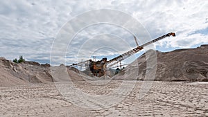 Conveyor on site at gravel pit