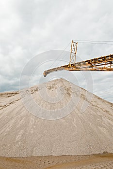 Conveyor on site at gravel pit