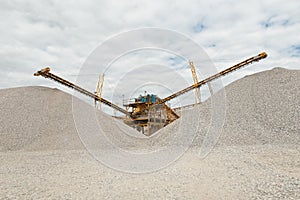 Conveyor on site at gravel pit