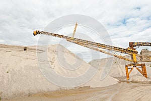 Conveyor on site at gravel pit