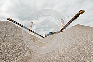 Conveyor on site at gravel pit