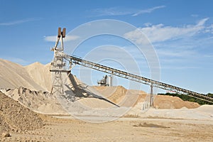 Conveyor on site at gravel pit