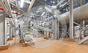 The conveyor system and the drum mold at the plant for the production of ammonium nitrate