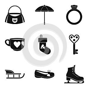 Conviviality icons set, simple style