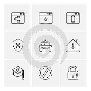 convocation , car , lock , sheild , windows , ui , layout , web
