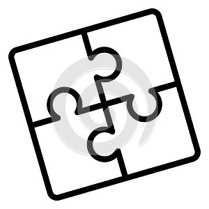 Convolution puzzle, game Vector icon which can easily modify