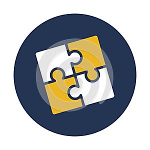 Convolution puzzle, game Vector icon which can easily modify