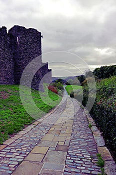 Conway Castle wales A brick Path leading up to
