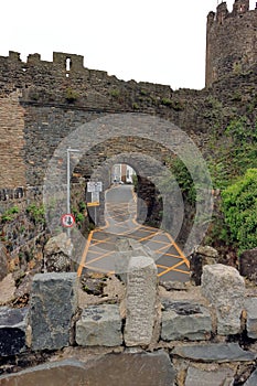 Conway Castle wales overlooking the main road