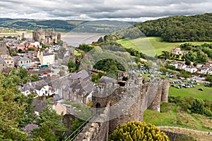 Conwy castle in Snowdonia, Wales