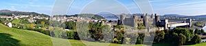 Conwy Castle in Wales, United Kingdom, series of Walesh castles