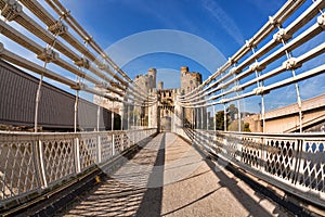 Conwy Castle in Wales, United Kingdom, series of Walesh castles