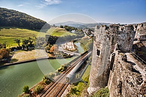 Conwy Castle in Wales, United Kingdom, series of Walesh castles