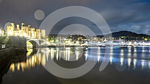 Conwy Harbor Town and castle North Wales