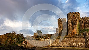 Conwy Harbor Town and castle North Wales