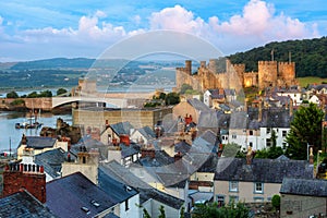 Conwy Old town and castle, Wales, UK