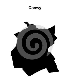 Conwy outline map