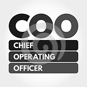 COO - Chief Operating Officer acronym concept