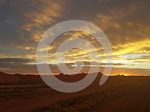 Coober pedy Sun set and opals South Australia mining town