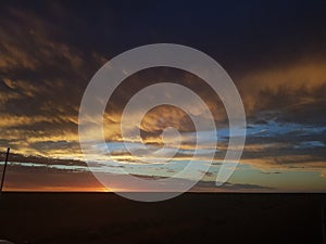 Coober pedy Sun set and opals South Australia mining town