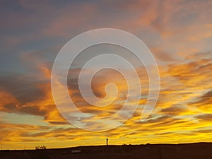 Coober pedy Sun set and opals South Australia mining town