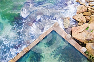 Coogee Ocean Rock Pool top down view